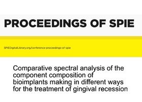 Comparative spectral analysis of the component composition of bioimplants making in different ways for the treatment of gingival recession