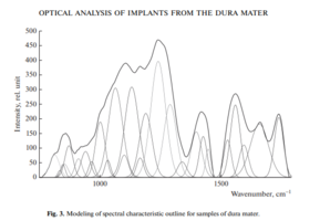 . Modeling of spectral characteristic outline for samples of dura mater