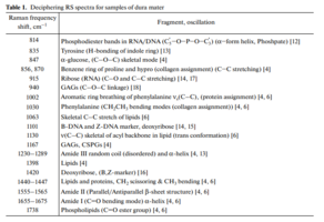 Optical analysis of Implants from the Dura Mater