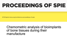 Chemometric analysis of bioimplants of bone tissues during their manufacture